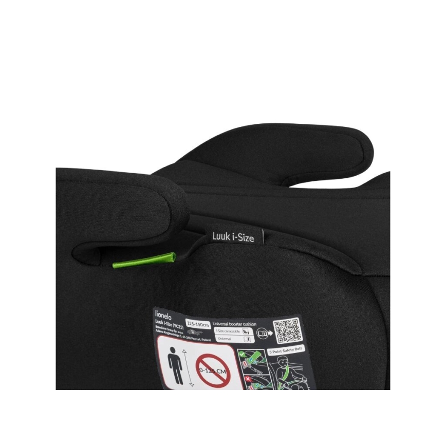 Lionelo - Booster auto sedište LUUK i-Size 125-150 cm crno