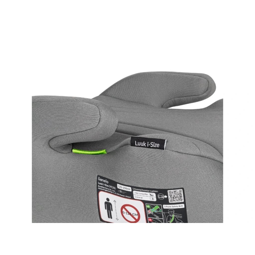 Lionelo - Booster auto sedište LUUK i-Size 125-150 cm sivo
