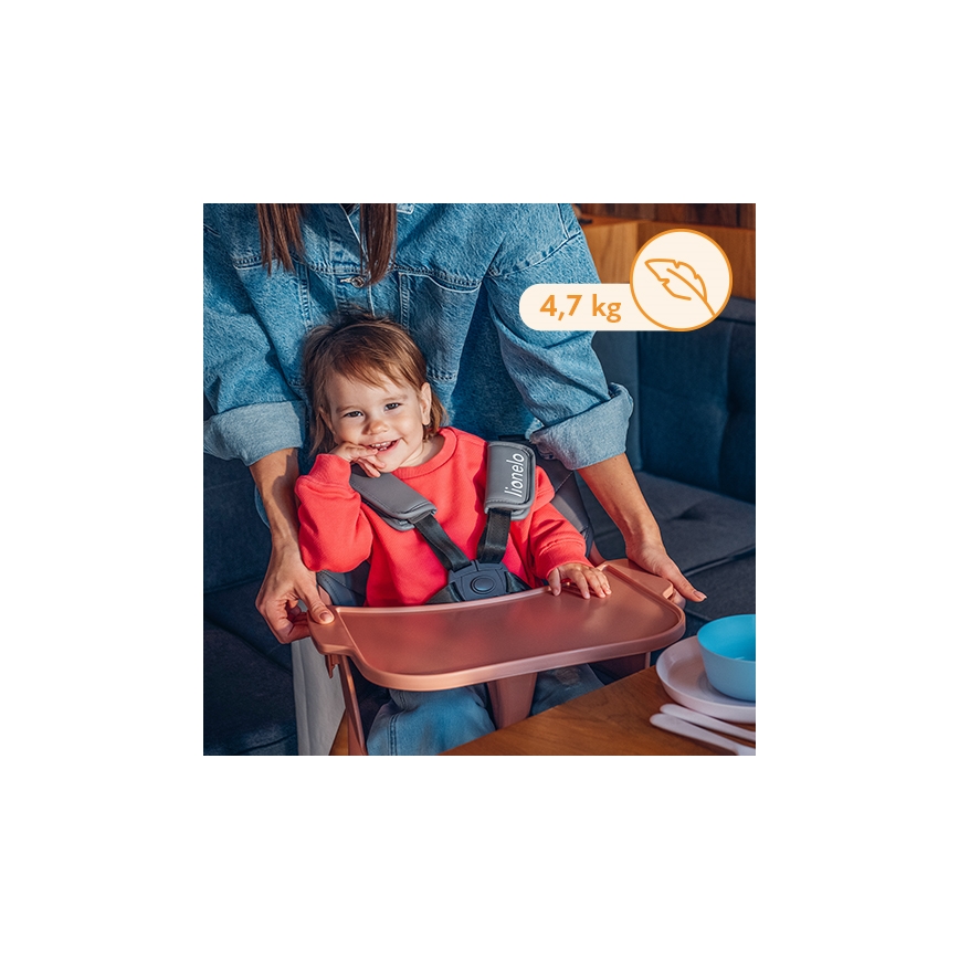 Lionelo - Dečija hranilica 2u1 KOEN Pink Rose