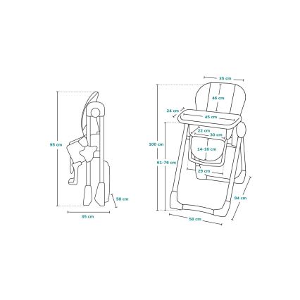 Lionelo - Dečija hranilica ZANNA siva