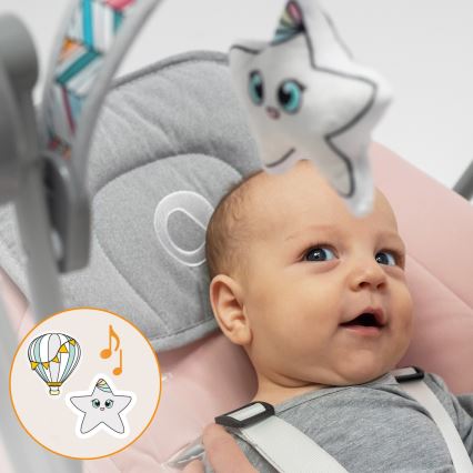 Lionelo - Dečija ležaljka OTTO 4xLR14 Pink Baby