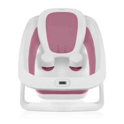 Lionelo - Dečija sklopiva kadica sa termometrom BABY BUBBLE 2x LR44 Roze magnolija