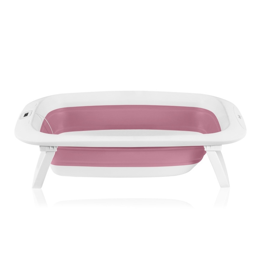 Lionelo - Dečija sklopiva kadica sa termometrom BABY BUBBLE 2x LR44 Roze magnolija