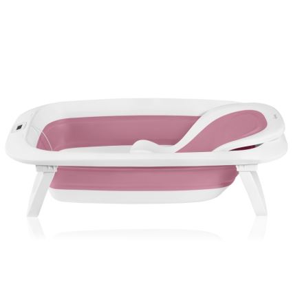 Lionelo - Dečija sklopiva kadica sa termometrom BABY BUBBLE 2x LR44 Roze magnolija