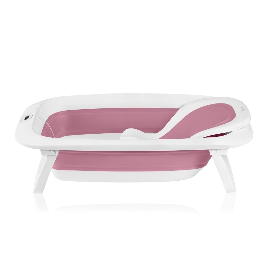 Lionelo - Dečija sklopiva kadica sa termometrom BABY BUBBLE 2x LR44 Roze magnolija