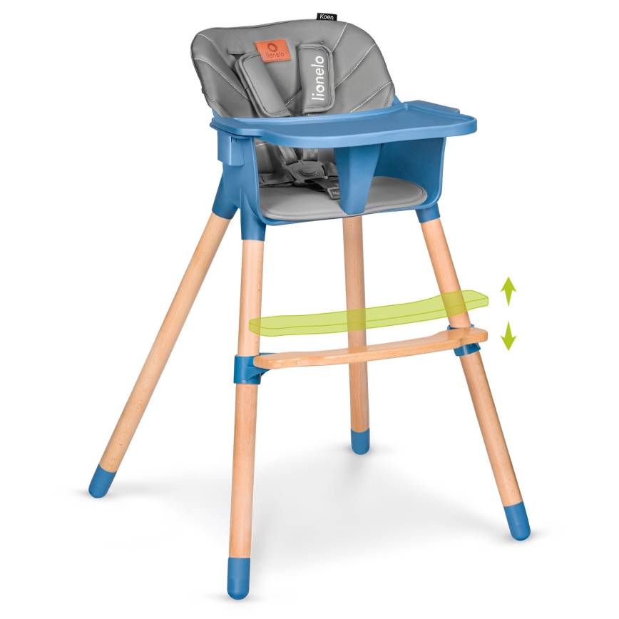 Lionelo - Dečija stolica za hranjenje 2u1 KOEN Blue Sky