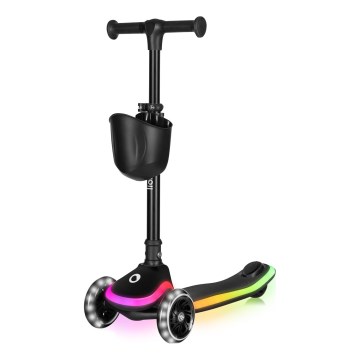 Lionelo - Dečiji trotinet MEY 3xAAA Crni Oniks