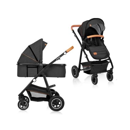 Lionelo - Kombinovana kolica 2u1 AMBER Grey Graphite