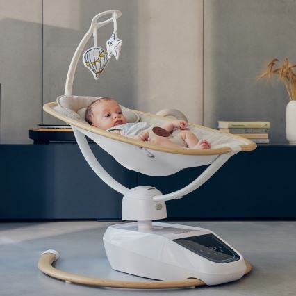 Lionelo - Ljuljaška za bebe sa melodijom OLIVIA Bež Natural + daljinski upravljač