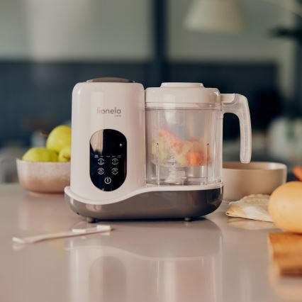 Lionelo - Parni lonac 5u1 BABYMENU 110W/230V bela/sivo