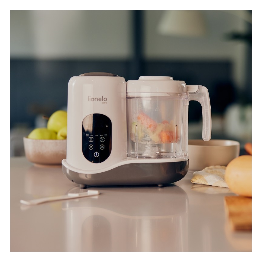 Lionelo - Parni lonac 5u1 BABYMENU 110W/230V bela/sivo