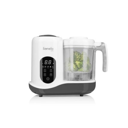 Lionelo - Parni lonac 5u1 BABYMENU 110W/230V bela/sivo