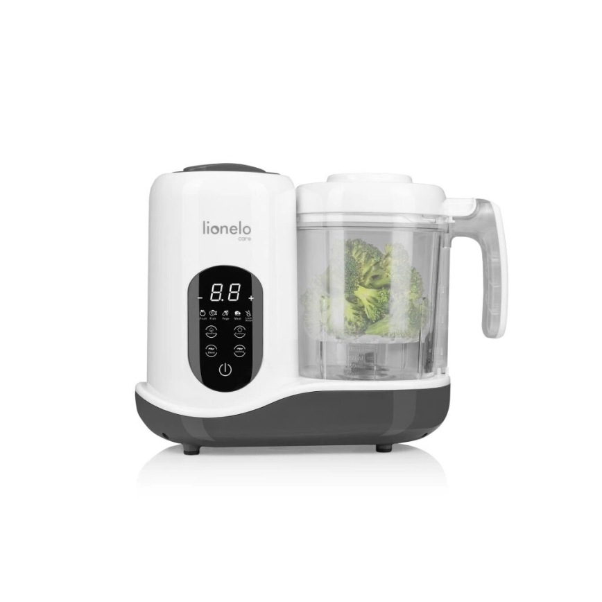 Lionelo - Parni lonac 5u1 BABYMENU 110W/230V bela/sivo