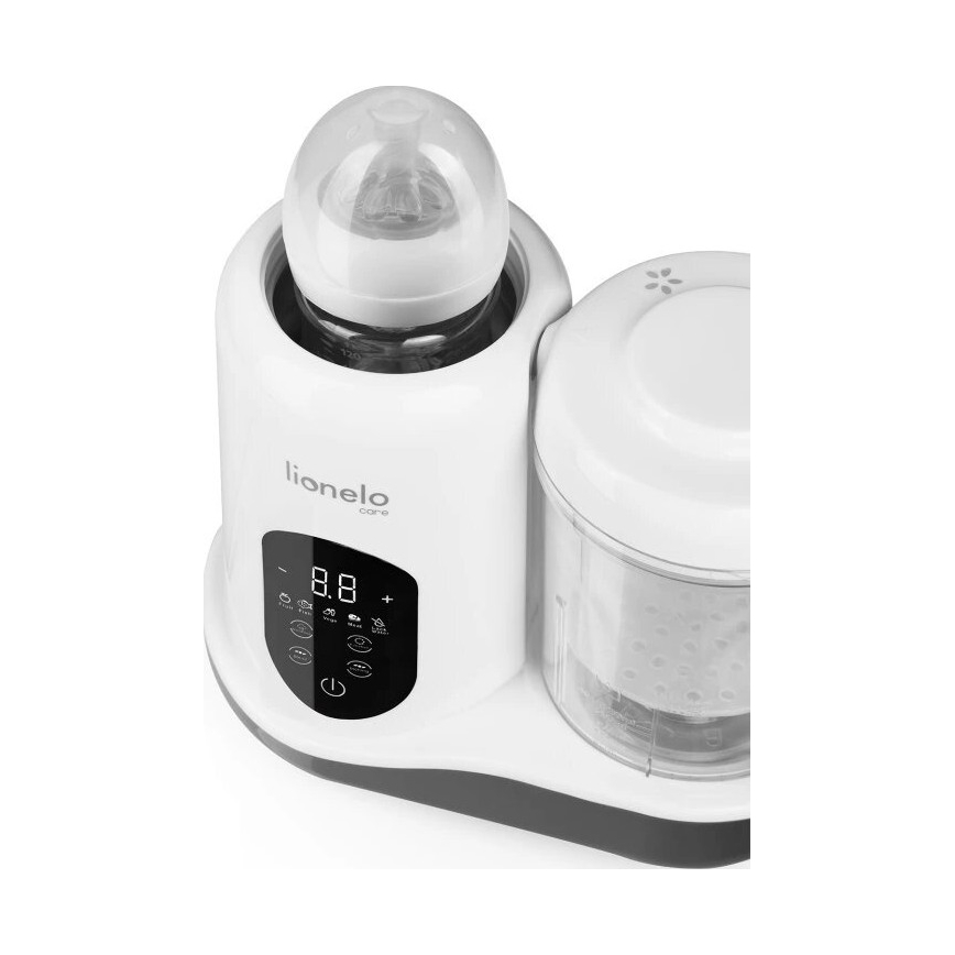 Lionelo - Parni lonac 5u1 BABYMENU 110W/230V bela/sivo