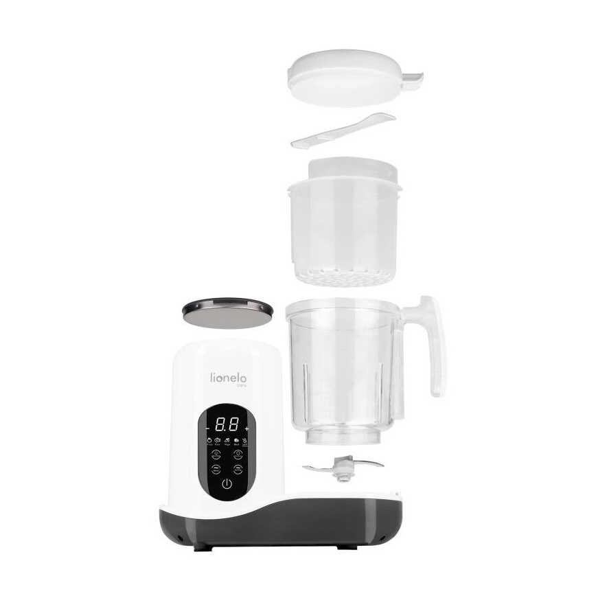 Lionelo - Parni lonac 5u1 BABYMENU 110W/230V bela/sivo