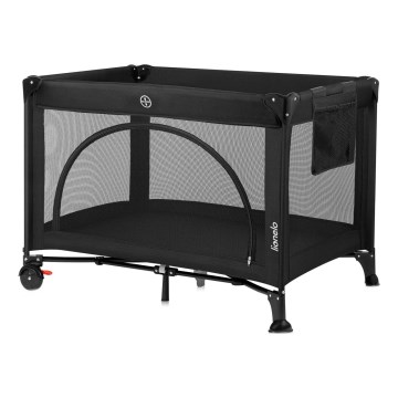 Lionelo - Prenosni krevetac LAURA Black Carbon