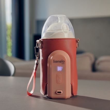 Lionelo - Punjivi grejač za bočice THERMUP GO EVO 18W/5V roze