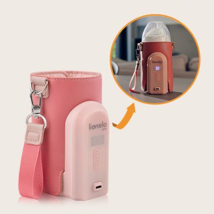 Lionelo - Punjivi grejač za bočice THERMUP GO EVO 18W/5V roze