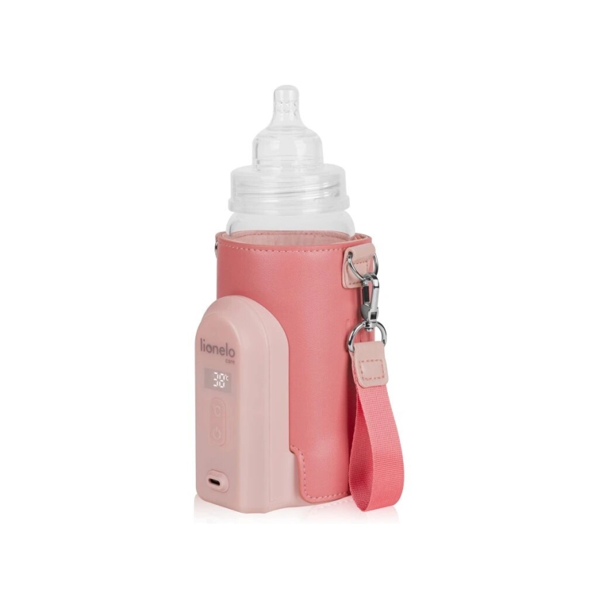 Lionelo - Punjivi grejač za bočice THERMUP GO EVO 18W/5V roze