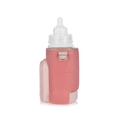 Lionelo - Punjivi grejač za bočice THERMUP GO EVO 18W/5V roze