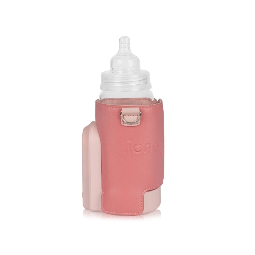 Lionelo - Punjivi grejač za bočice THERMUP GO EVO 18W/5V roze