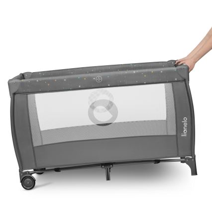 Lionelo - Putna posteljica STEFI PLUS siva višebojna
