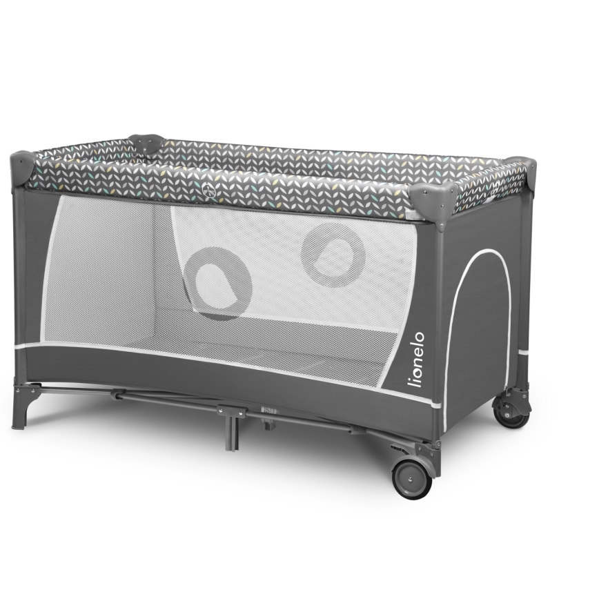 Lionelo - Putni krevetić FLOWER Grey Scandi