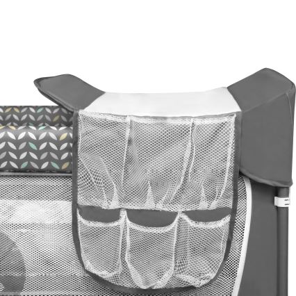 Lionelo - Putni krevetić FLOWER Grey Scandi