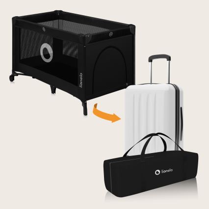 Lionelo - Putni krevetić STEFI Black Carbon