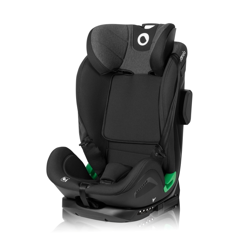 Lionelo - Rotirajuće autosedište sa bazom HARPER i-Size 76-150 cm Black Carbon