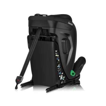Lionelo - Rotirajuće autosedište sa bazom HARPER i-Size 76-150 cm Black Carbon