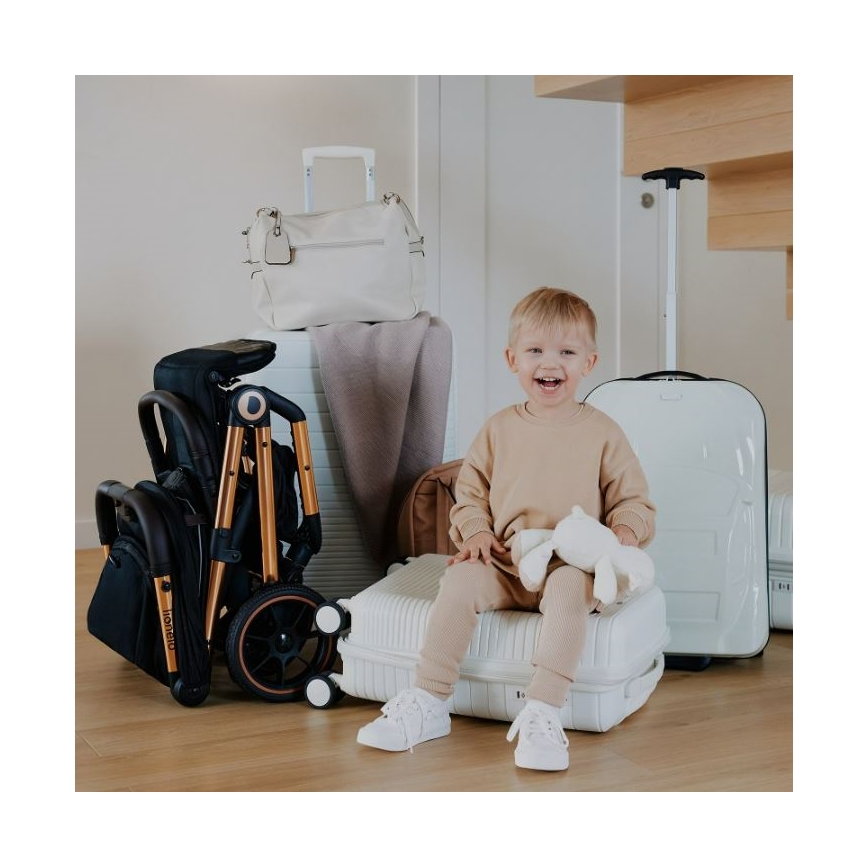 Lionelo - Sportska kolica CLOE crna/plava/zlatna