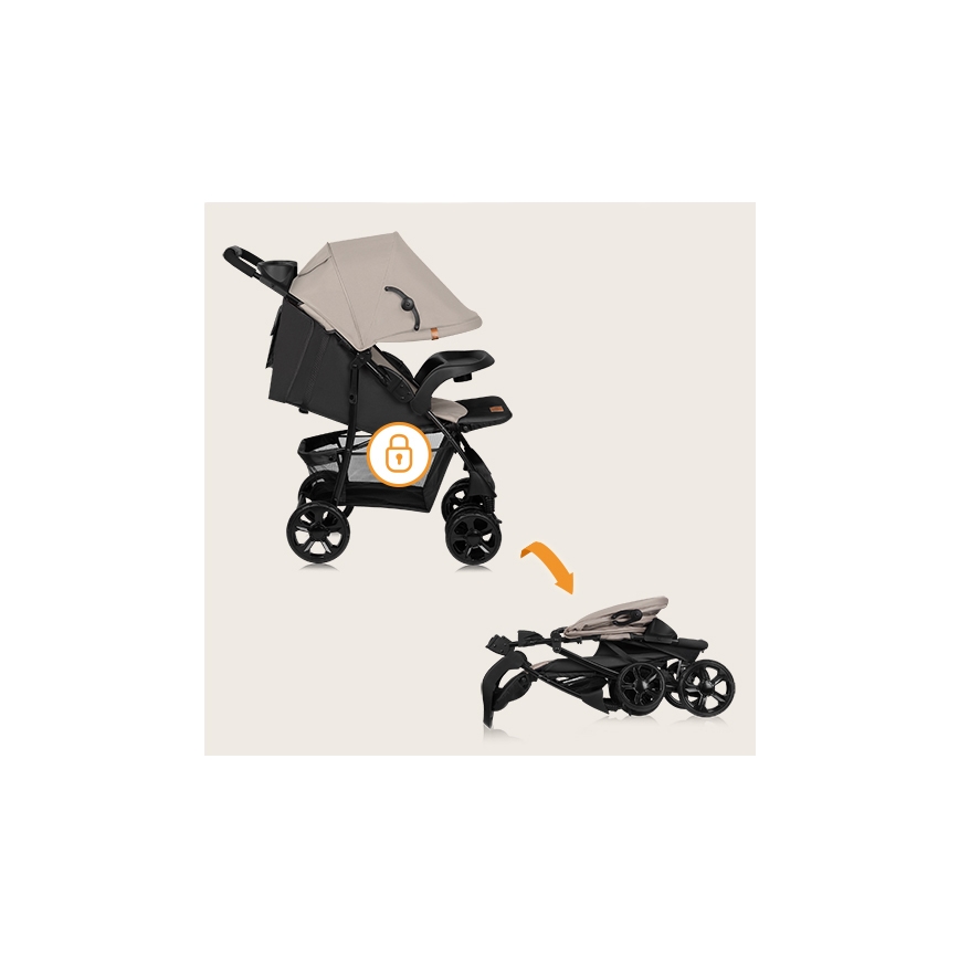 Lionelo - Sportska kolica EMMA PLUS bež/crna