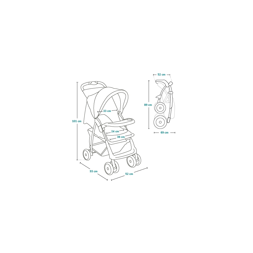 Lionelo - Sportska kolica EMMA PLUS bež/crna