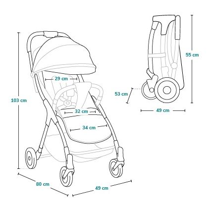 Lionelo - Sportska kolica JULIE ONE Golden Moments