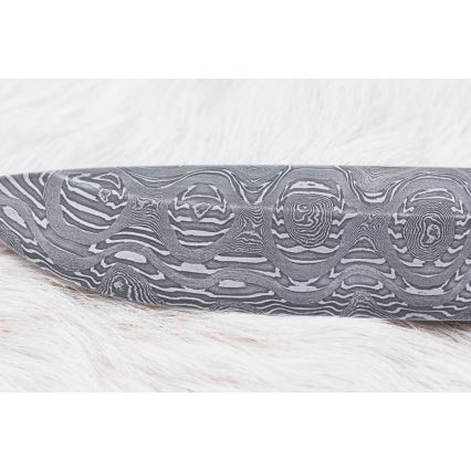 Lovački damask nož 13 cm topola/ebanovina
