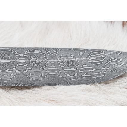 Lovački damask nož 13 cm topola/ebanovina