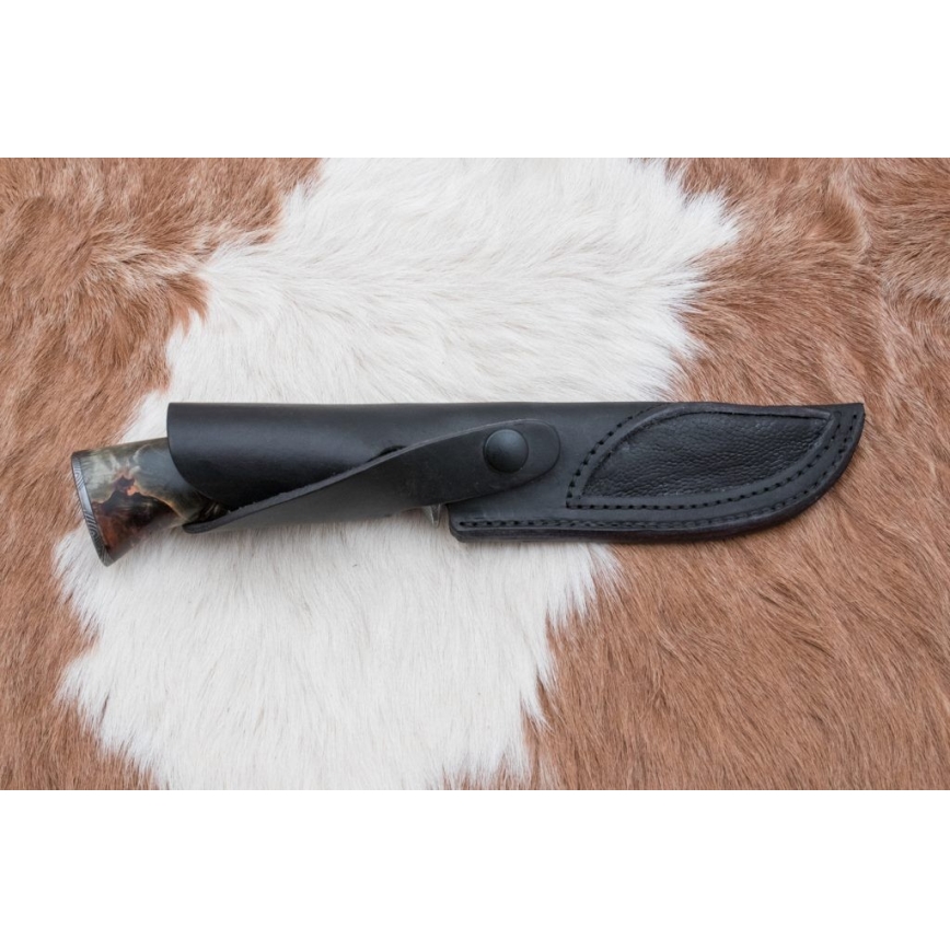 Lovački damask nož 14 cm kesten