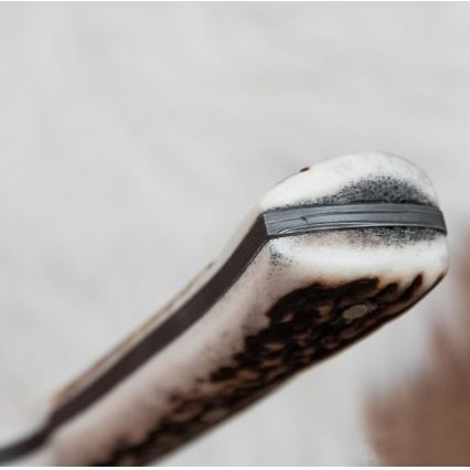 Lovački damaški nož 11 cm sa drškom od jelenjeg roga