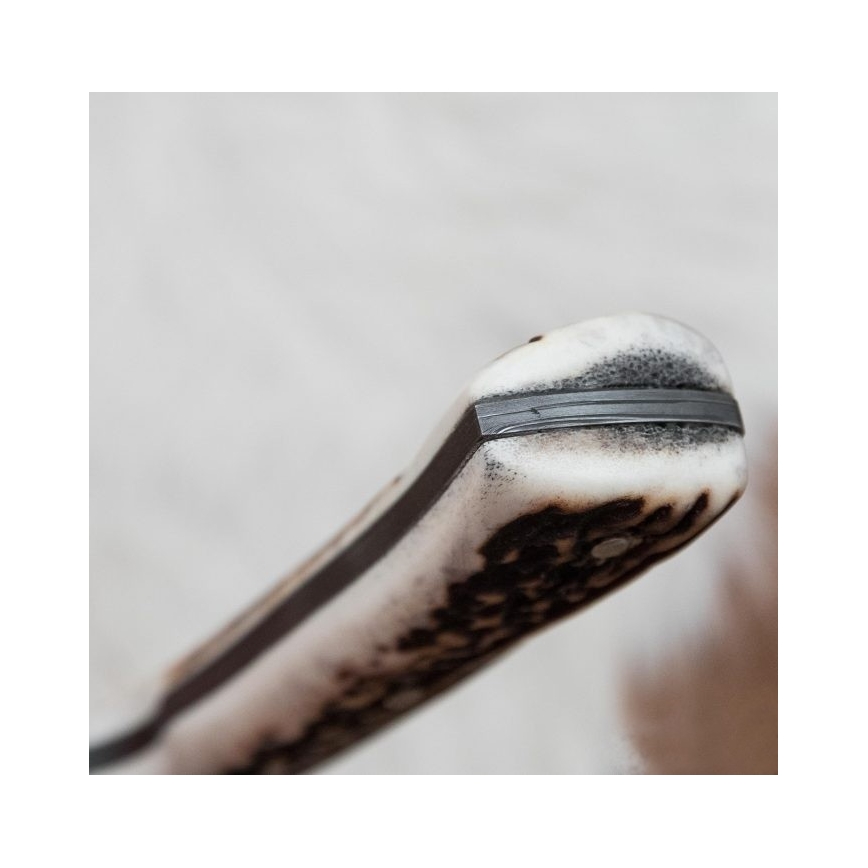 Lovački damaški nož 11 cm sa drškom od jelenjeg roga