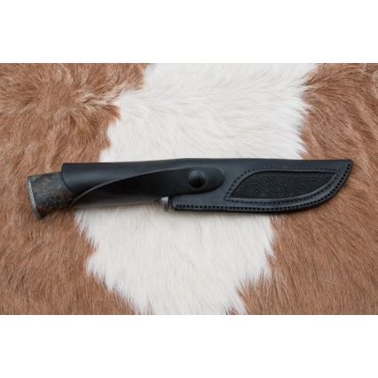 Lovački damaški nož 14,5 cm, olša/serpentinit