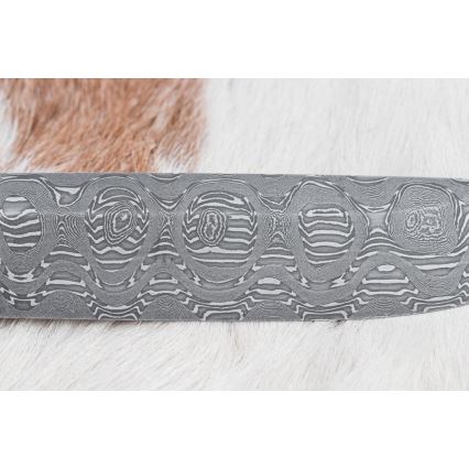 Lovački damaški nož 14,5 cm, olša/serpentinit