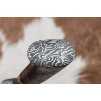 Lovački damaški nož 14,5 cm, olša/serpentinit