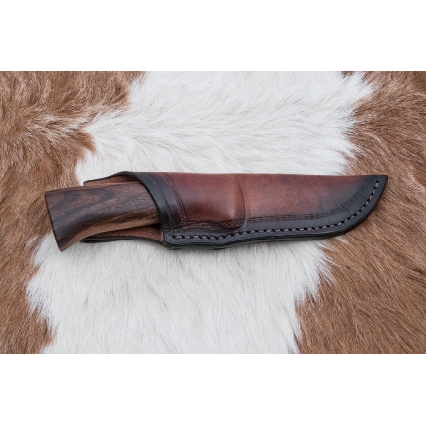 Lovački damaški nož 9,7 cm orah/javor