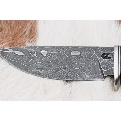 Lovački damaški nož 9,7 cm orah/javor