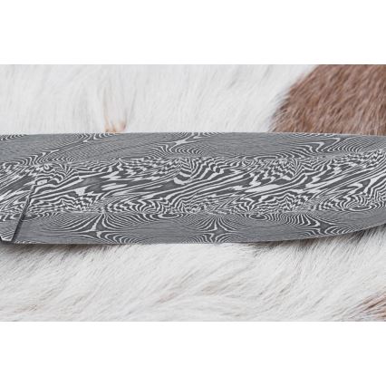 Lovački nož od damaškog čelika, 14 cm, kesten