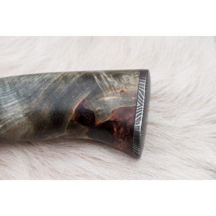 Lovački nož od damaškog čelika, 14 cm, kesten