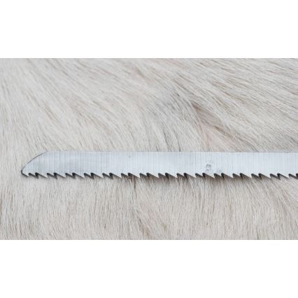 Lovački nož od damaškog čelika zavazák sa testerom, oštrica 12 cm, drška od jelenjeg roga