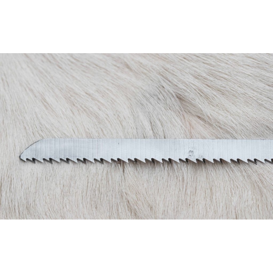 Lovački nož od damaškog čelika zavazák sa testerom, oštrica 12 cm, drška od jelenjeg roga