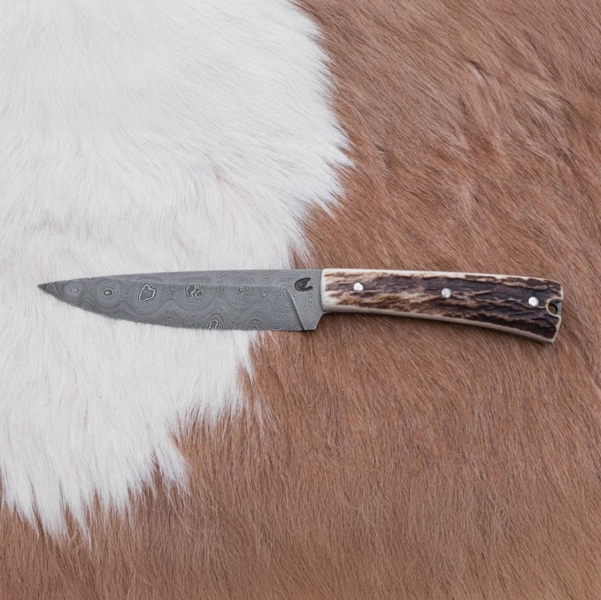 Lovački preklopni nož, 12 cm, drška od jelenjeg roga